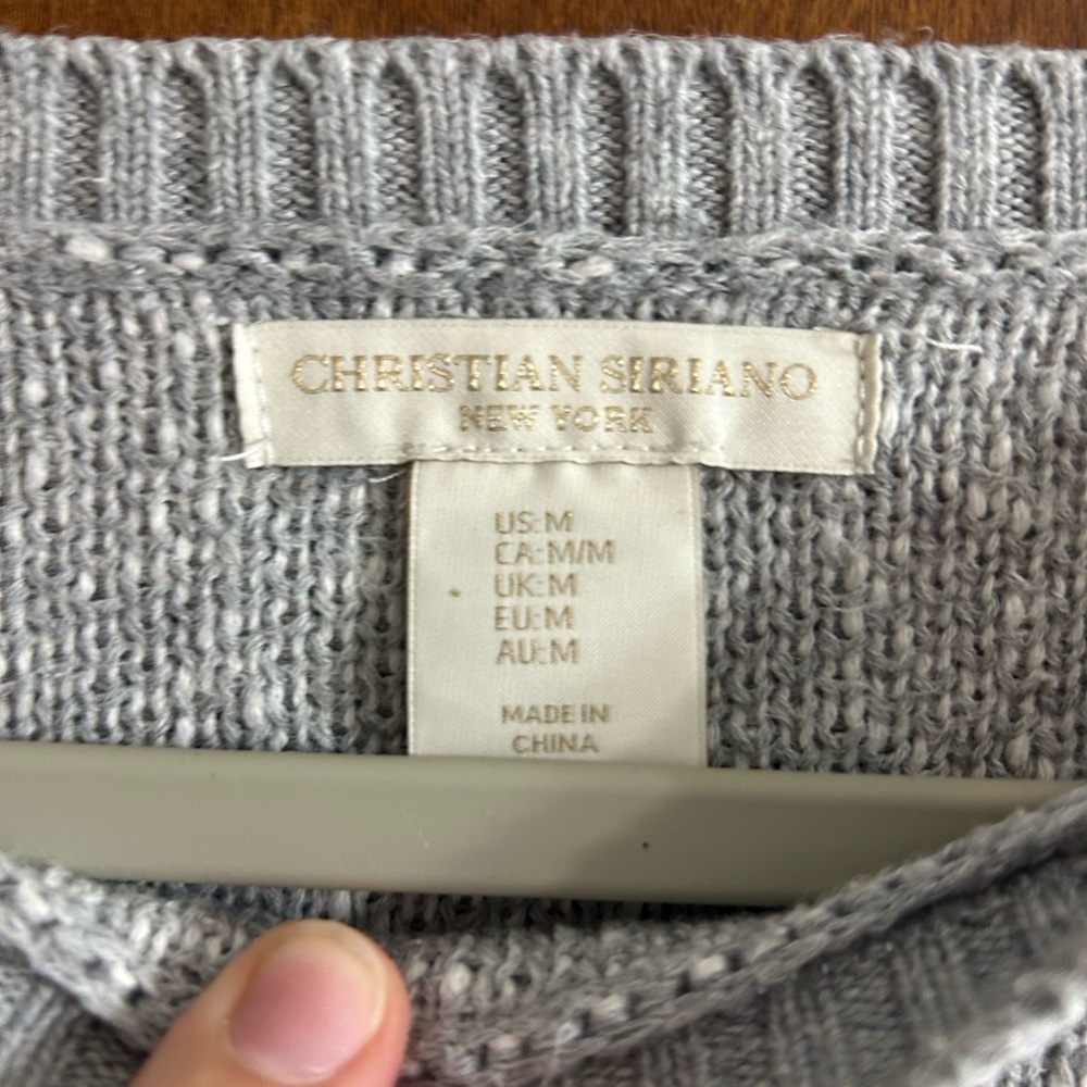 Gray Heart Pattern Sweater - image 4